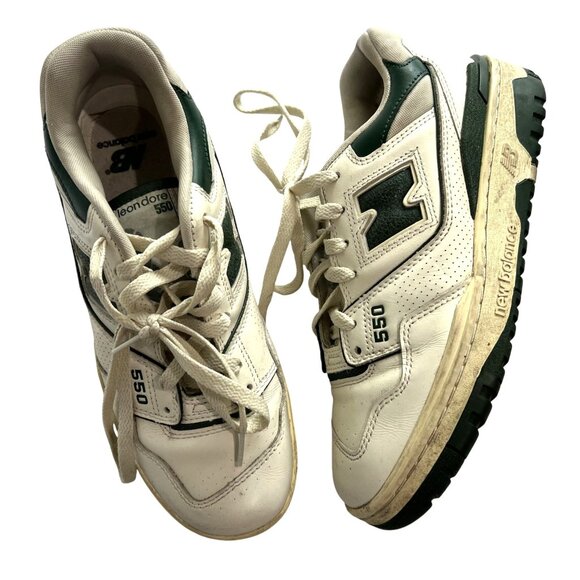 New Balance x Aime Leon Dore 550 Sneakers in White Green - Picture 1 of 9